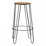 Jalakapuust baaritool h&otilde;bedases/naturaalses v&auml;rvitoonis (istme k&otilde;rgus 75 cm) District - Premier Housewares