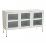 Valgest terasest vitriinkapp 140x80x45 cm Acier - Premier Housewares