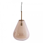 Merevaigukollane ripplamp klaasist varjuga Leona - Light & Living