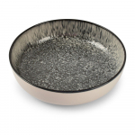 Must/kreemjas s&uuml;gav kivikeraamiline taldrik &oslash; 18,5 cm Gravel - ONA