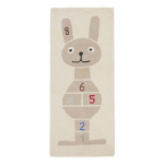 K&auml;sitsi kootud laste m&auml;nguvaip villasegust 75x180 cm Rabbit Hopscotch - OYOY Mini