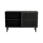 Must kapp saarepuust dekooriga ja l&uuml;kandustega 124x80x45 cm Sion - Jotex