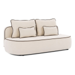Pruun/kreemikas sametdiivanvoodi/panipaigaga 210 cm Saga - Ropez