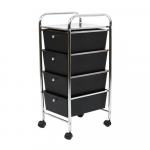 Plastikust ratastega riiul must-h&otilde;bedane 33x79 cm - Premier Housewares