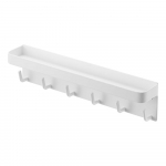 Valge seinale paigaldatav v&otilde;tmehoidja koos riiuliga Smart - YAMAZAKI