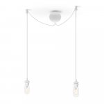 Valge kahekordne riputuskaabel Cannonball valgustitele Cluster - UMAGE