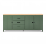 M&auml;nnipuidust madal kummut roheline-puiduv&auml;rvi 190x80 cm Miranda &ndash; Marckeric