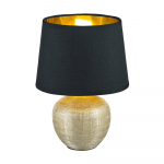 Must keraamiline ja riidest laualamp , k&otilde;rgus 26 cm Luxor - Reality