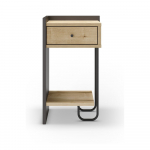 Must-puiduv&auml;rvi tammedekooriga &ouml;&ouml;kapp koos riiulitega Mercure - Marckeric