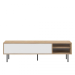 Valge tammedekooriga telerilaud 165x40 cm Amp&egrave;re - TemaHome