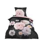 Must-roosa puuvillane voodipesu &uuml;heinimesevoodile 140x200 cm Floral &ndash; douceur d'int&eacute;rieur