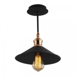 Must rippvalgusti metallist varjuga &oslash; 24 cm Berceste - Opviq lights