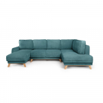 T&uuml;rkiissinine corduroy nurgadiivan (parem nurk/U-kujuline) Tori - Bonami Selection