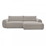 Helehall-beež velvetist nurgadiivanvoodi (parem nurk) Lucien - Bobochic Paris