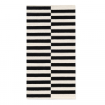 Must-valge kahepoolne k&auml;sitsi kootud villane vaip 80x150 cm Donna - Hanse Home