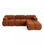 Oranž sametist modulaarne nurgadiivan Lokua - Makamii