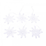 Tekstiilist j&otilde;ulukaunistuste komplekt 6 tk &oslash; 7 cm Knit &ndash; Dakls