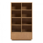 Tammespoonist l&uuml;kandustega vitriinkapp 100x174x40 cm Helvine - Kave Home