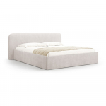 Valge polsterdatud kaheinimesevoodi koos panipaiga ja voodip&otilde;hjaga 140x200 cm Elizabeth - Micadoni