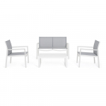 Valge alumiiniumist aiam&ouml;&ouml;bli komplekt 4-le Kallen - Bizzotto