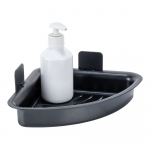 Must plastikust vannitoa riiul (ilma puurimiseta) Parma - Allstar