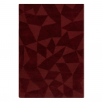 Burgundiapunane k&auml;sitsi kootud villane vaip 120x170 cm Shard Red - Flair Rugs