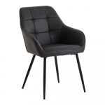 Tumehallid k&auml;etugedega kunstnahast s&ouml;&ouml;gitoolid 2tk komplektis Nolan Square - Unique Furniture