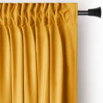 Kollane sametist dimout-kardin 140 &times; 270 cm Pleat &ndash; Restilo