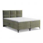 Roheline boxspring voodi panipaigaga 180x200 cm Pakalana &ndash; Makamii