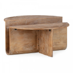 &Uuml;mmargune mangopuidust kohvilaud, l&auml;bim&otilde;&otilde;duga 80 cm Divya - MOME