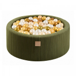 Khaki v&auml;rvi velvetist pallibassein 90x90x30 cm Montessori - Meowbaby