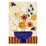 Plakat 30x40 cm Colourful Bunch in Blue Vase &ndash; Frankie Penwill - The Plakat Club