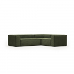 Roheline velvetist nurgadiivan Blok - Kave Home