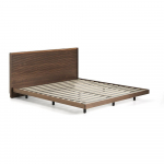 Pruun kasepuidust kaheinimesevoodi voodip&otilde;hjaga 180x200 cm Norlen - Kave Home