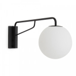 Valge/must seinalamp &oslash; 20 cm Eilo - Kave Home