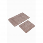 Pruunid vannitoamatid 2tk komplektis 50x80 cm Yeni Cizgli - Foutastic