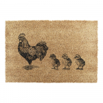 Kookoskiududest matt 40x60 cm Chickens and Chicks - Artsy Doormats