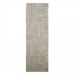 Hall-beež k&auml;sitsi kootud villane vaip 80x300 cm Elva - Flair Rugs