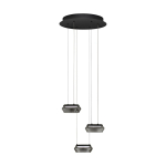 Mattmust klaasist h&auml;mardatav LED-rippvalgusti &oslash; 35 cm Jailyn - Nova Luce