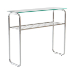 Konsoollaud l&auml;ikiva h&otilde;bedase klaasist pealispinnaga 32x100 cm Walle - Jotex