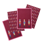 Puuvillased k&ouml;&ouml;gir&auml;tikud j&otilde;ulumotiiviga 4 tk komplektis 70x50 cm Christmas Nutcracker - Catherine Lansfield