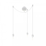 Valge kolmekordne riputuskaabel Cannonball valgustitele - UMAGE