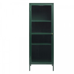 Roheline metallist vitriin Bronco, k&otilde;rgus 160 cm - Unique Furniture