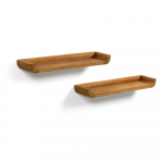 2 teakpuust seinariiuli komplekt, mis on valmistatud teakpuust. Shamel - Kave Home