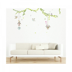 Komplekt seinakleebised Linnud puurid metsas - Ambiance