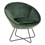 Roheline sametist tugitool Center - Actona