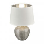 Valge keraamiline ja riidest laualamp , k&otilde;rgus 26 cm Luxor - Reality