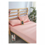 Roosa Renforc&eacute; puuvillast voodilina ja padjap&uuml;&uuml;ride komplekt 180x200 cm &ndash; Mila Home