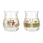 Klaasist k&uuml;&uuml;nlajalad j&otilde;ulumotiividega 2 tk komplektis Holmegaard Christmas - Holmegaard