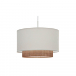 Kangast lambivari valge ja naturaalset v&auml;rvi &oslash; 40 cm Erna - Kave Home